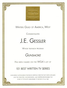 JE_Gessler Writers Guild Of America Best Written TV Series